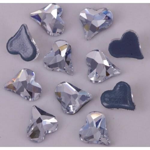 Free Shipping! High Quality 6mm Sweet Heart Flat Back Hotfix Rhinestones / Iron On Flat Back Crystals