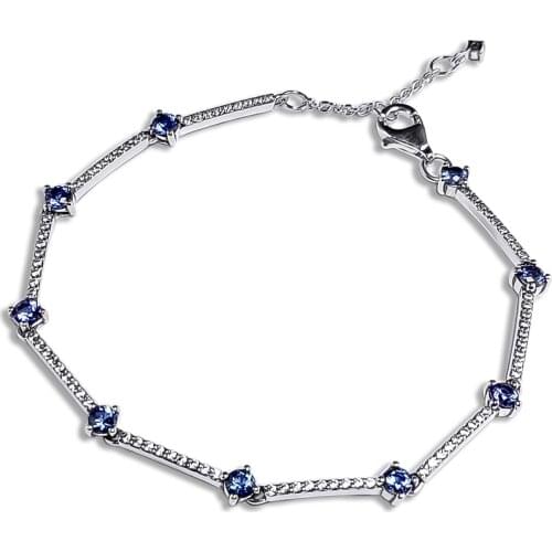 CKK Sparkling Pavé Bars Bracelet for Women Fashion Original Silver 925 Sterling Jewelry