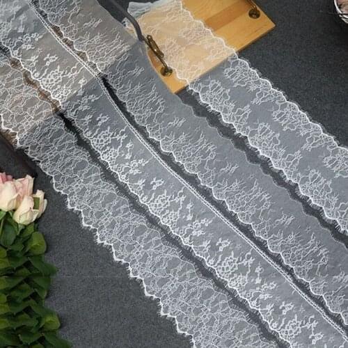 Exquisite Thin and Soft Mesh Eyelash Lace Fabric DIY Dress Skirt Curtain Stitching Accessories Veil Wedding Dress Material