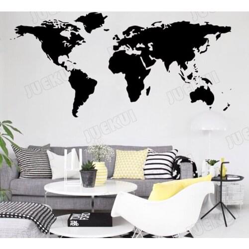 World Map Lined Up With Lines Wall Sticker Home Deocration For Living Room Bedroom Vinyl Self-adhesive Decals Art Murals B127
