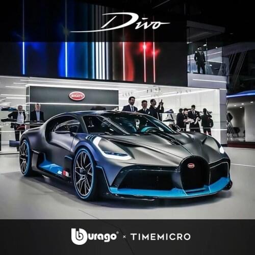 TimeMicro & Burago 1:64 Bugatti DIVO Collect alloy die-casting car models voiture toys