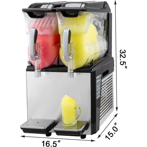 Frozen Drink Slush Machine 2x10L Double Tank Frozen Drink Single Bowl Snow Melting Machine