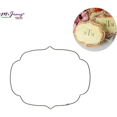 Mijiang Fondant Mold Sugar Pastry Cookie Cutter Stainless Steel Cake Decorating Tool Mirror Frame Kitchen Bakeware S7136