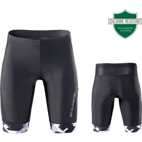 MY KILOMETRE Triathlon Shorts Mens 9" | Easy Reach Leg Pockets | Chamois for Long-Distance Tri Race Cycling Shorts