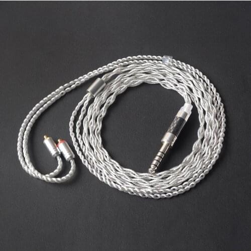 OKCSC OCC MMCX/0.78 2PIN Connector Aftermarket Headphone Cables 4.4mm Balance Plug Plated Silver for Sony ZX300A NW-WM1A NW-WM1Z