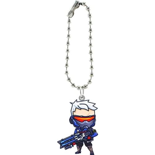 Overwatch Resin Keychains Trendy Shooting Cartoon Game OW Beads Chains Ring Key Decoration Jewelry For Players Pendants