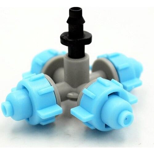 50pcs Fogger and Cross Misting Sprinkler With 1/4" Connector Humidification Hanging Sprinkler For Drip Irrigation M135