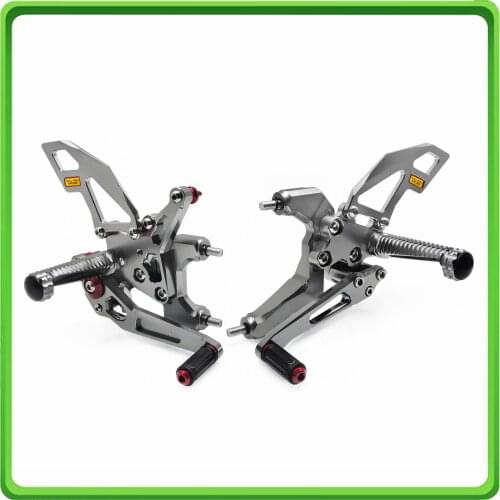Adjustable Rearsets rear set sets footrest foot rest pegs pedal for Ducati 959 Panigale 2016 2017 2018 2019 Gray