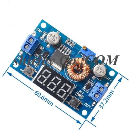 5A 75W high-power DCDC adjustable step-down voltage regulator module with voltmeter