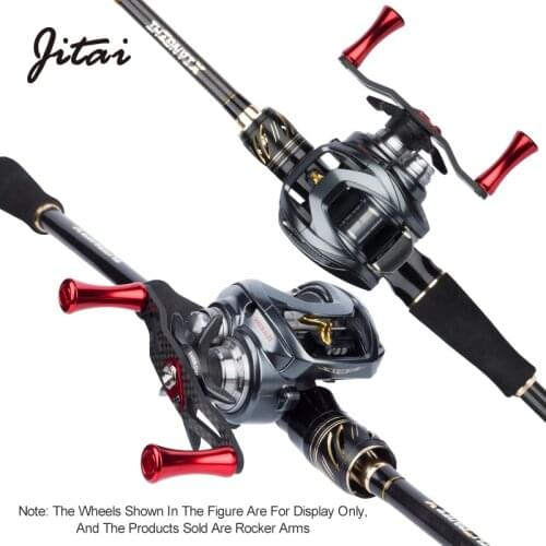 JITAI Baitcasting Fishing Reel Handle For Daiwa Shimano Abu Carbon Fiber Handle CNC High Precision Machining 7*4/8*5MM