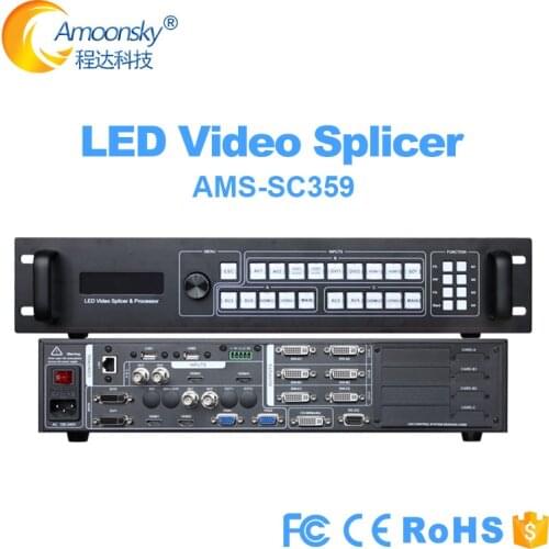 Stage event outdoor led screen display three window splicer SC359 6k video processor support 6 sending card