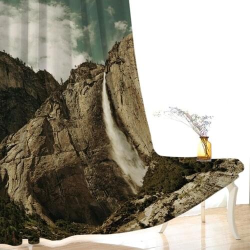 High Quality Blackout Curtain mountain waterfall Curtains For Living Room Bedroom Modern Room 3D Curtains
