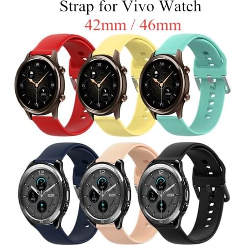 Silicone Watch Band For Vivo Watch 42mm 46mm Smartband Bracelet Soft Wristband Sports For Vivo Watch 46mm 42mm Strap