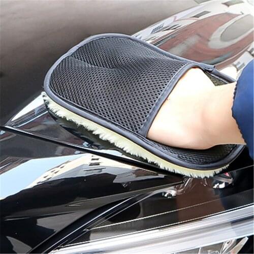 Car Styling Wool Soft Car Washing Gloves Cleaning Brush Motorcycle Washer Care Products CSL2017