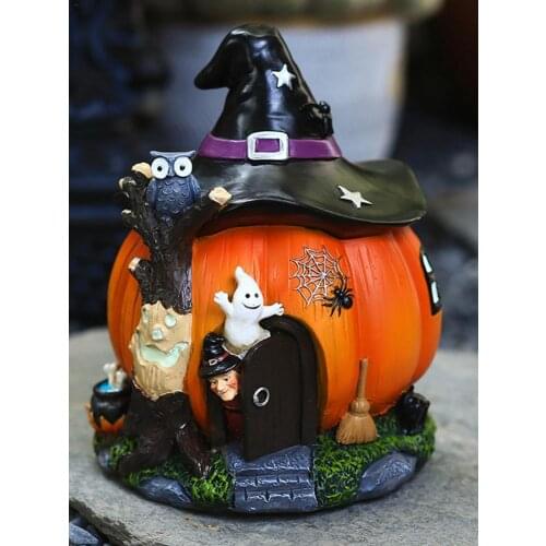 Horror Halloween Pumpkin Decoration Ghost Bat Spider LED Night Light Holiday Bar Home Party Decoration Props Halloween Ornaments