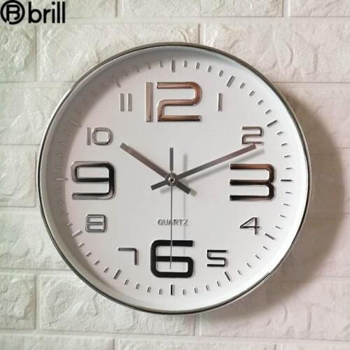 Silent Nordic Wall Clock Modern Design Simple Unique Wall Clock Round Creative Clocks Wall Home Decor Bedroom Reloj Pared Grande