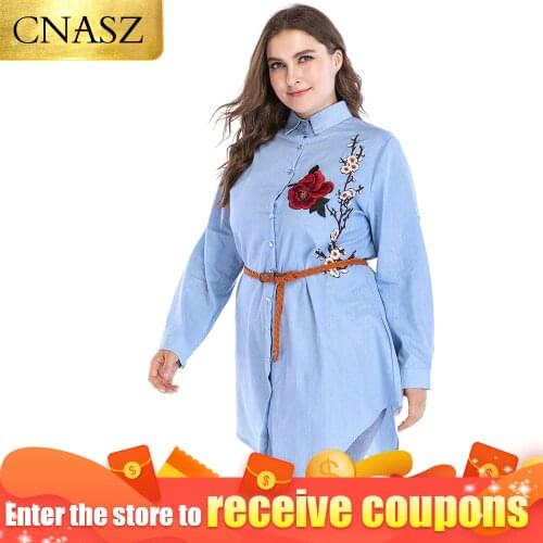 Embroidery blosue tops Appliques belt red flower arabic turkey 6xl clothes fashion clothing summer design