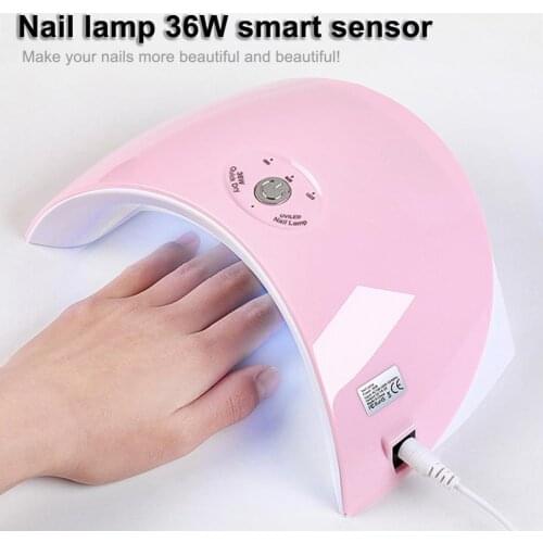 Hot 36W Nail Dryer UV Gel Polish Nail Lamp For Drying Curing Nails Varnish Manicure Machine with 18pcs Lamp Beads UV LED Lamp