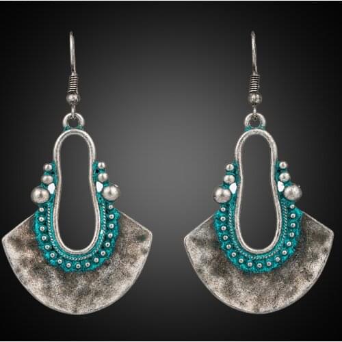 Vintage Womens alloy earrings 3 antique copper metal dangle earring Ethnic fashion jewelry Female accessories gifts 2019 new