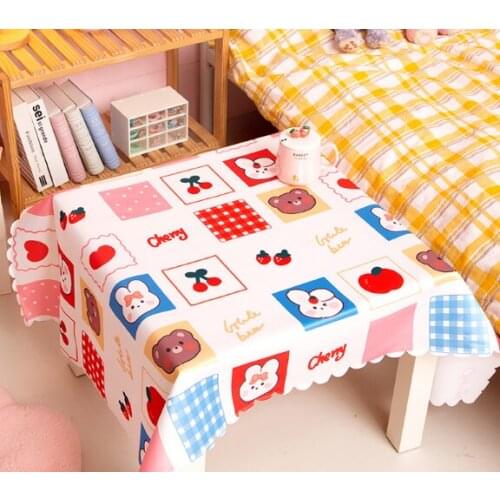 Dormitory bedroom living room desk creative cartoon lovely rectangular senior wash - free oil - proof waterproof tablecloth J06