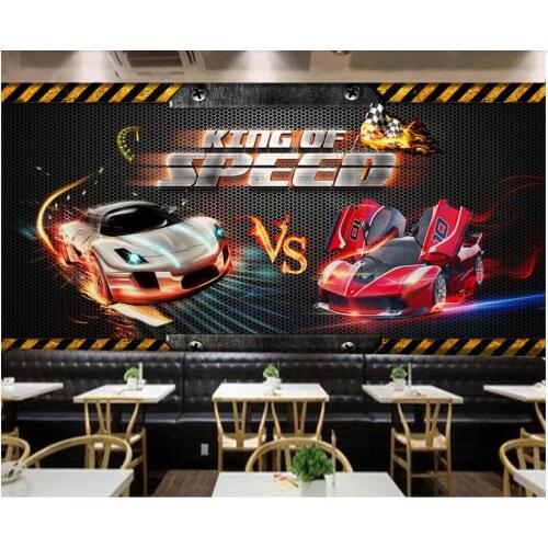 WDBH Custom photo 3d wallpaper Hand drawn car doodle tv background painting childrens bedroom home decor wallpaper for wall 3 d