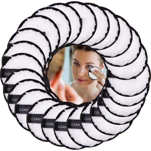 1/3Pcs Microfiber Makeup Remover Pads Washable Cleansing Wipe Skincare Reusable Make-Up Remover Disc Facial Cloth Makeup Puff