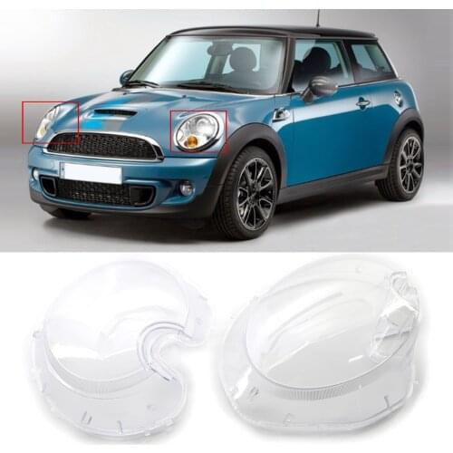 1 Pair Headlight Cover Clear Lens Left & Right 1305630537 63127270023 Replacement for Mini R56 Cooper hatchback 2009-2013