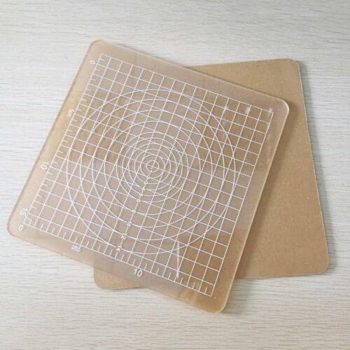 1pcs Square Acrylic Transparent Stamp Pressure Clay Mud Ultra-light Clay Plate Tools Food Play Rub Beads DIY Pressure Tool