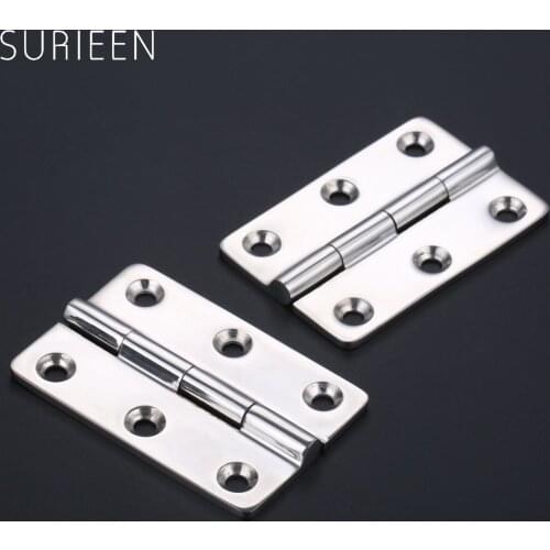 1Pc Heavy Duty Marine 316 Stainless Steel 6 Holes Door Cabinet Hinge 78x52x3.3mm Industrial Hinge Boats Yacht Square Deck Hinges