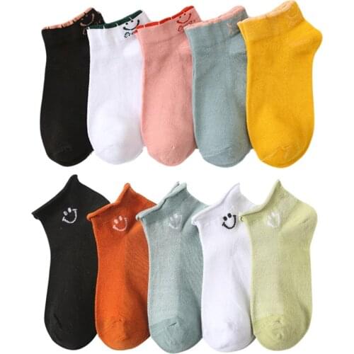 10 Pair Low Tube Women Socks Summer Short Breathable Fashion Asakuchi Ankle Socks Cute Funny Cool Cartoon Femme Chaussettes