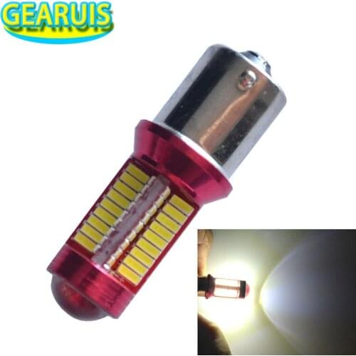 10pcs 1156 BA15S 1157 BAY15D 280MA 78 SMD 4014 Lens LED light 78SMD reverse turn signal brake light Lamp White Red Yellow 12V