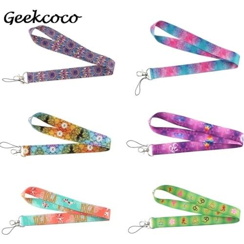 10pcs/lot J1815 Yoga Lanyard Strap Keychain Phone Keys Camera USB ID Badge Necklaces Holder Webbing