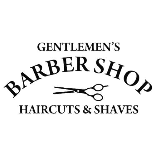 17.5CM*8.5CM Barber Shop Hair Cut Shaves Gentlemen Vinyl Decoration Car Sticker