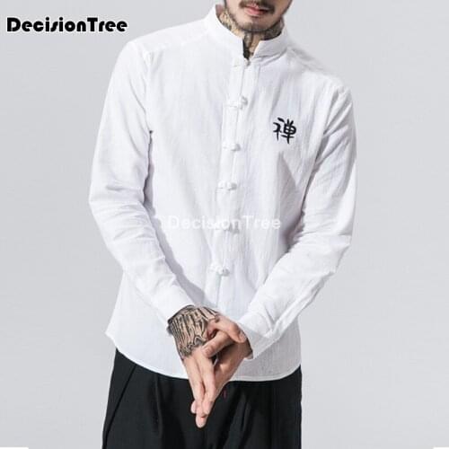 2021 chinese blouse tops men tang suit chinese traditional hanfu t shirt kung fu coat oriental cardigan chinese zen tea shirts