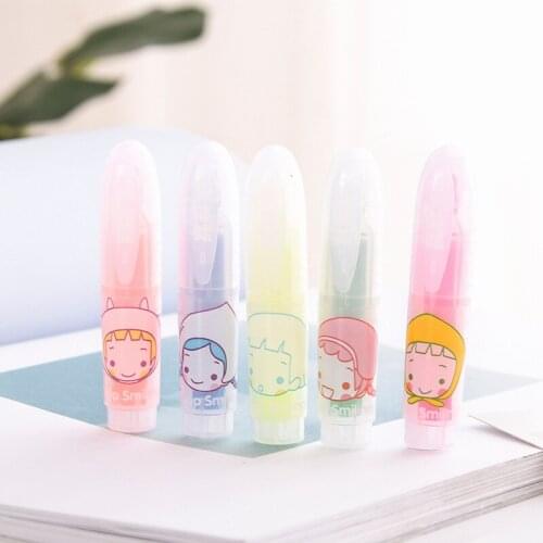 5PCS Lovely New Creative Candy Colored Highlighter Markers Fluorescent Pen Student Gift Stationery School Supplies