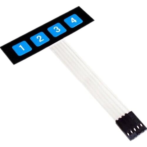 50pcs/lot 1x4 4 Key Matrix Membrane Switch Keypad Keyboard Control Panel SCM Extended Keyboard Super Slim