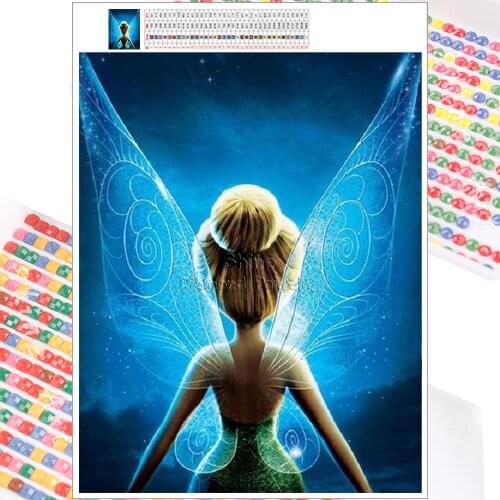 5D DIY Diamond Painting Mosaic Kit Disney Fairy Princess Fantasy Cartoon Embroidery Full Square Round Christmas Gift Home Decor