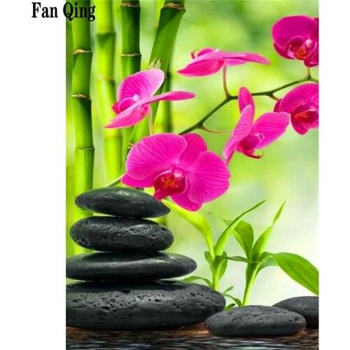 Full Diamond Embroidery Flower 5D Diy Diamond Painting Orchid Diamond Mosaic Home Decor Handmade Rhinestone Cross Stitch Gift