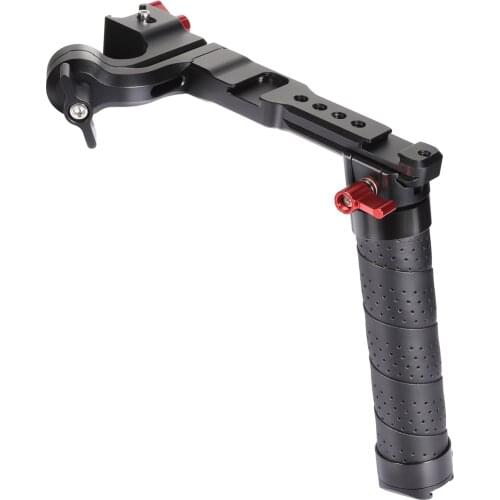 Photography Aluminum Handle Sling Handgrip with Cold Shoe 1/4 3/8 Interface Replacement for DJI Ronin S 2 / Ronin SC 2 Gimble