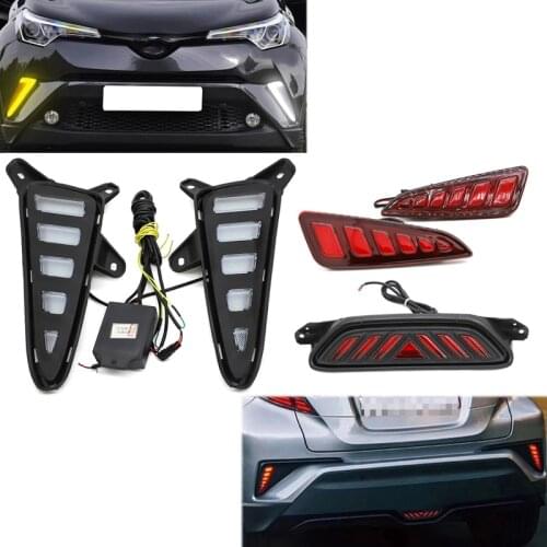 Car Flashing For Toyota CHR C-HR 2016 2017 2018 2019 LED Daytime Running Turning Signal Light DRL Fog Light Lamp Brake Light