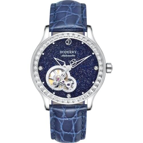 BODERRY Ladies Watch With Leather Strap