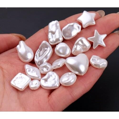 10pcs Imitation Baroque Pearls Beads Resin Irregular Beads For Jewelry Making DIY Necklace Bracelet Earring Pendants Findings