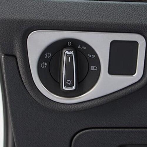 For Volkswagen Touran 2016-2018 2019 ABS Matte headlight Switch cover Trim lamp Button Frame interior decoration accessories