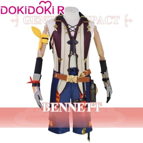 DokiDoki-R Game Genshin Impact Cosplay Bennett Costume Bennett Cosplay Genshin Impact Costume