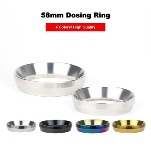 58mm Espresso Dosing Ring Funnel 304 Stainless Steel Coffee Dosing Ring Compatible with Breville Portafilter
