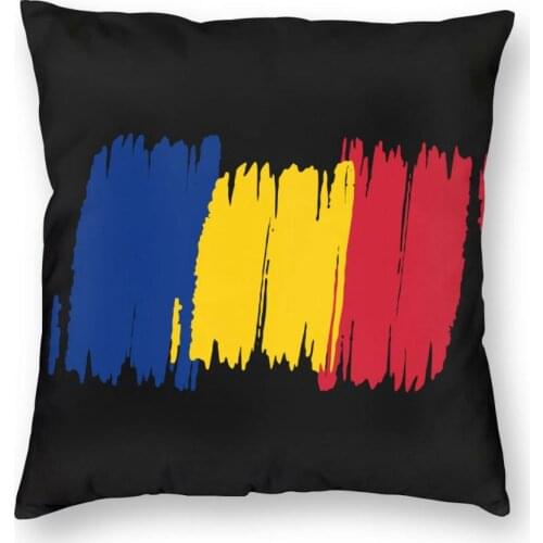 Romania Flag Square Pillow Case Polyester Decorative Pillow Romanian Novelty Cushion Covers