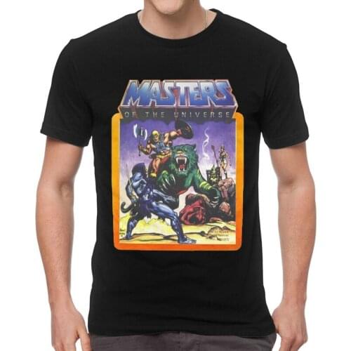 Retro He-Man And The Masters Of The Universe T Shirts Men Short Sleeve Cotton T-shirts Skeletor Eternia Tee Harajuku Tshirt