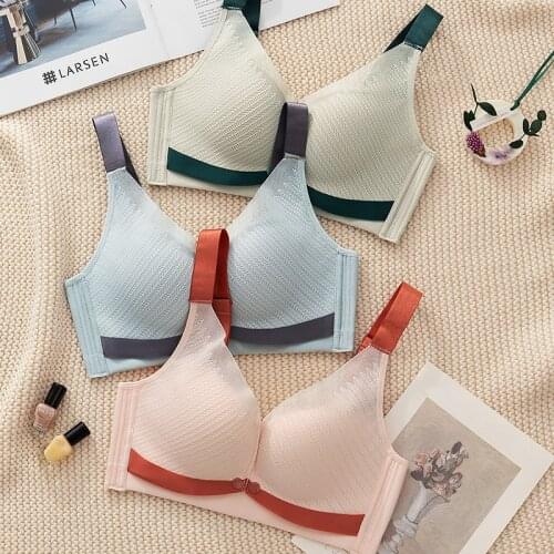 Deep V Lace Breastfeeding Bra Breathability Comfortable Clothes For Nursing Mothers Front Buckle Adjusted Lactation Womens Bras