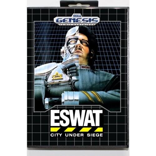 New 16 bit MD game card - eswat with Retail box For Sega genesis system
