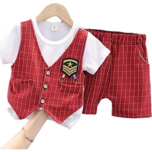 New Summer Baby Boys Clothes Suit Children Cotton T-Shirt Shorts 2Pcs/Sets Toddler Casual Costume Outfits Infant Kids Tracksuits
